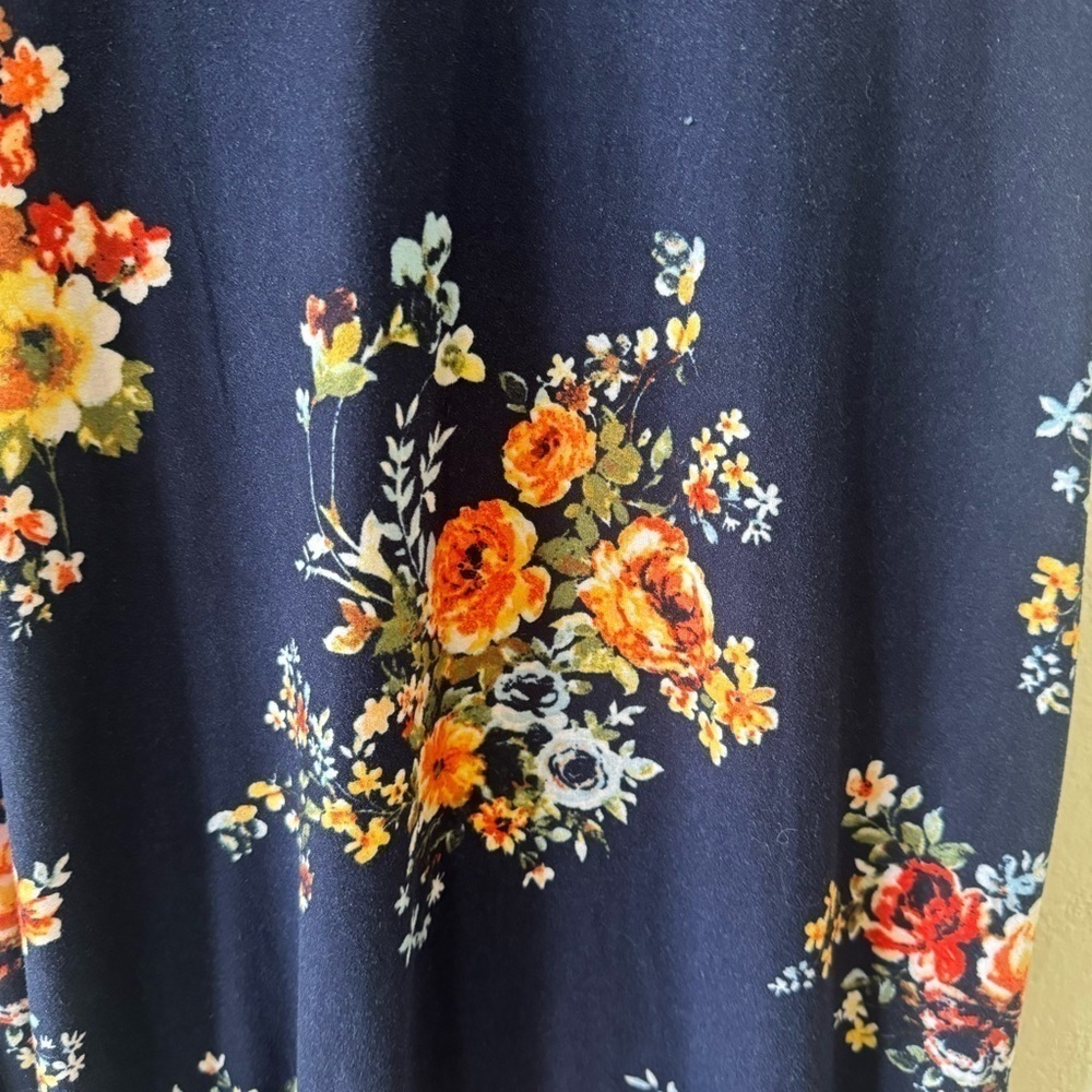 Dark Blue Floral Dress - Picture 8 of 8